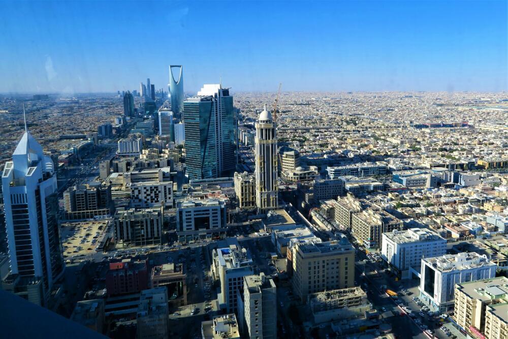 a view of a city from the top of a building